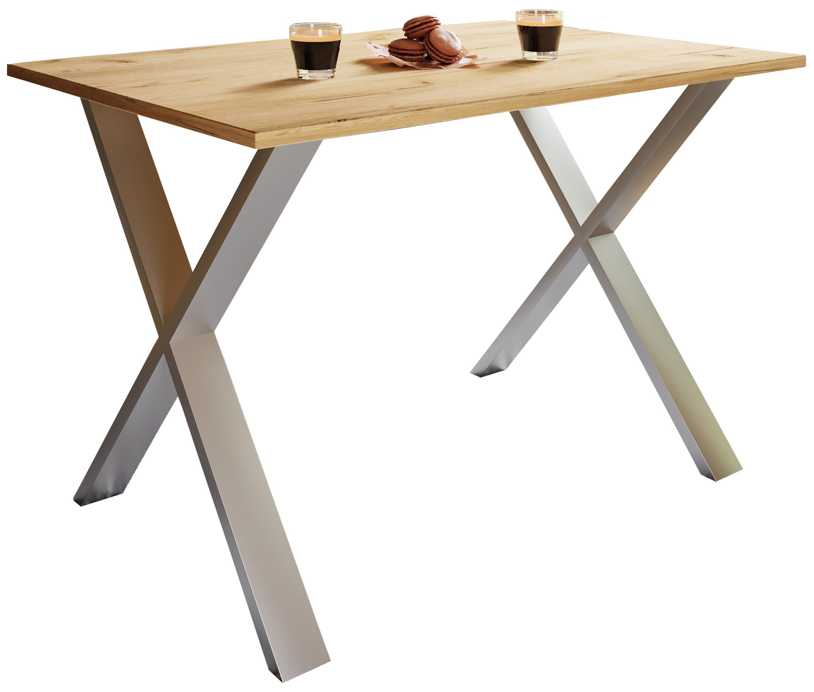 VCM Esstisch Premium Holz Esstisch Küchentisch Xona X