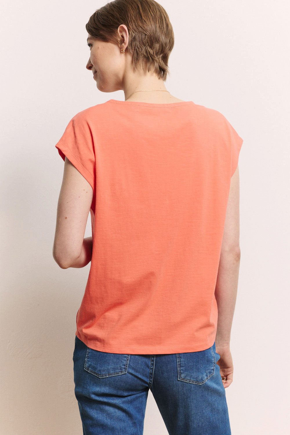 Tranquillo T-Shirt Kurzarm Slub Jersey Shirt Jessicaa Nachhaltiges Slub-Jersey-Shirt aus GOTS-zertifizierter Bio-Baumwolle