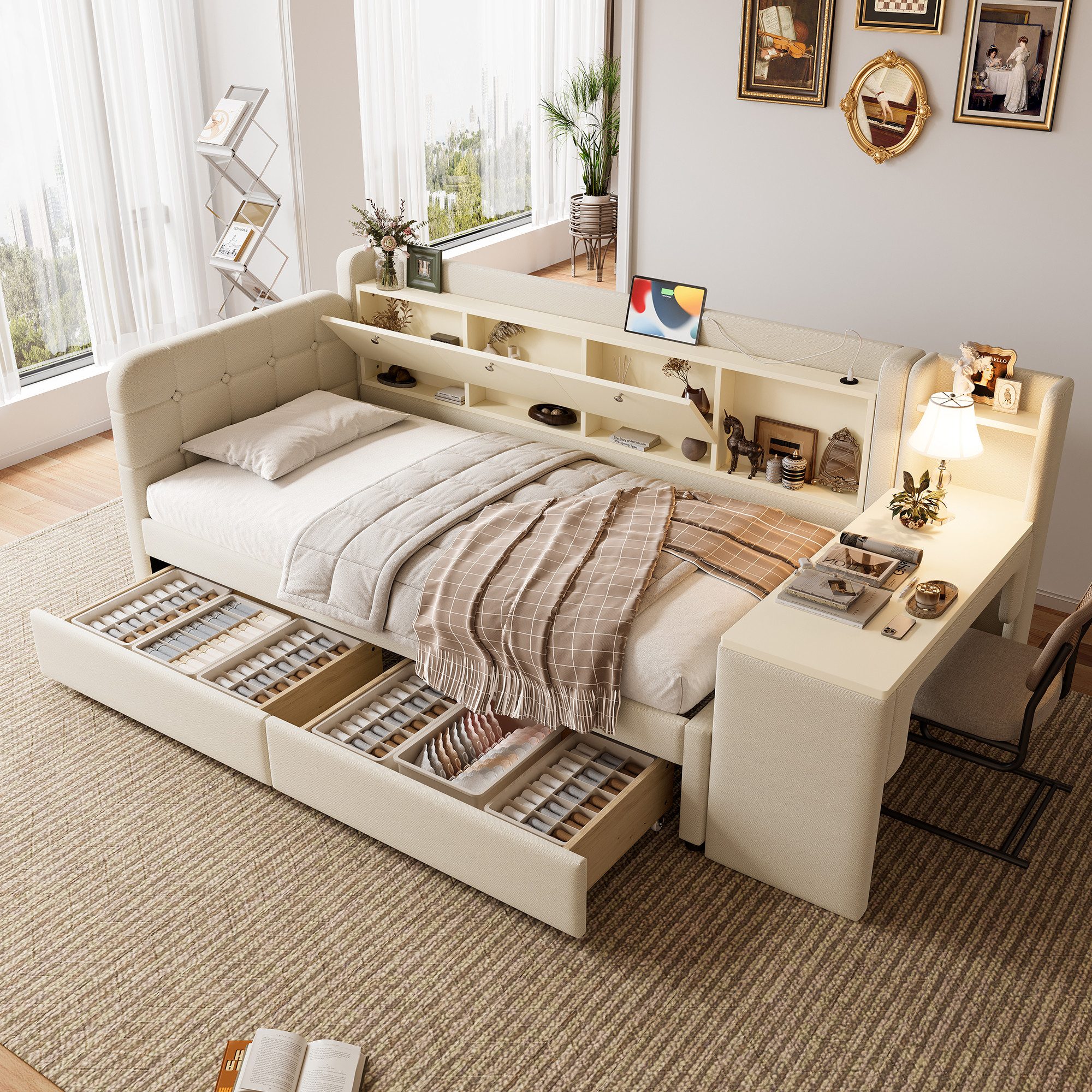 Flieks Daybett, Polsterbett Tagesbett 90x200cm mit günstig online kaufen