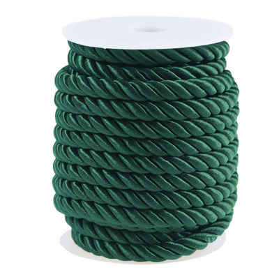 maDDma 10m Kordelschnur glänzend gedreht ca. 8-10 mm Seil, grün