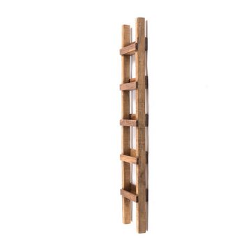 DESIGN DELIGHTS Regal LEITERREGAL "STEP 170", Mahagoni Holz, 170x35 cm, Pflanzenleiter