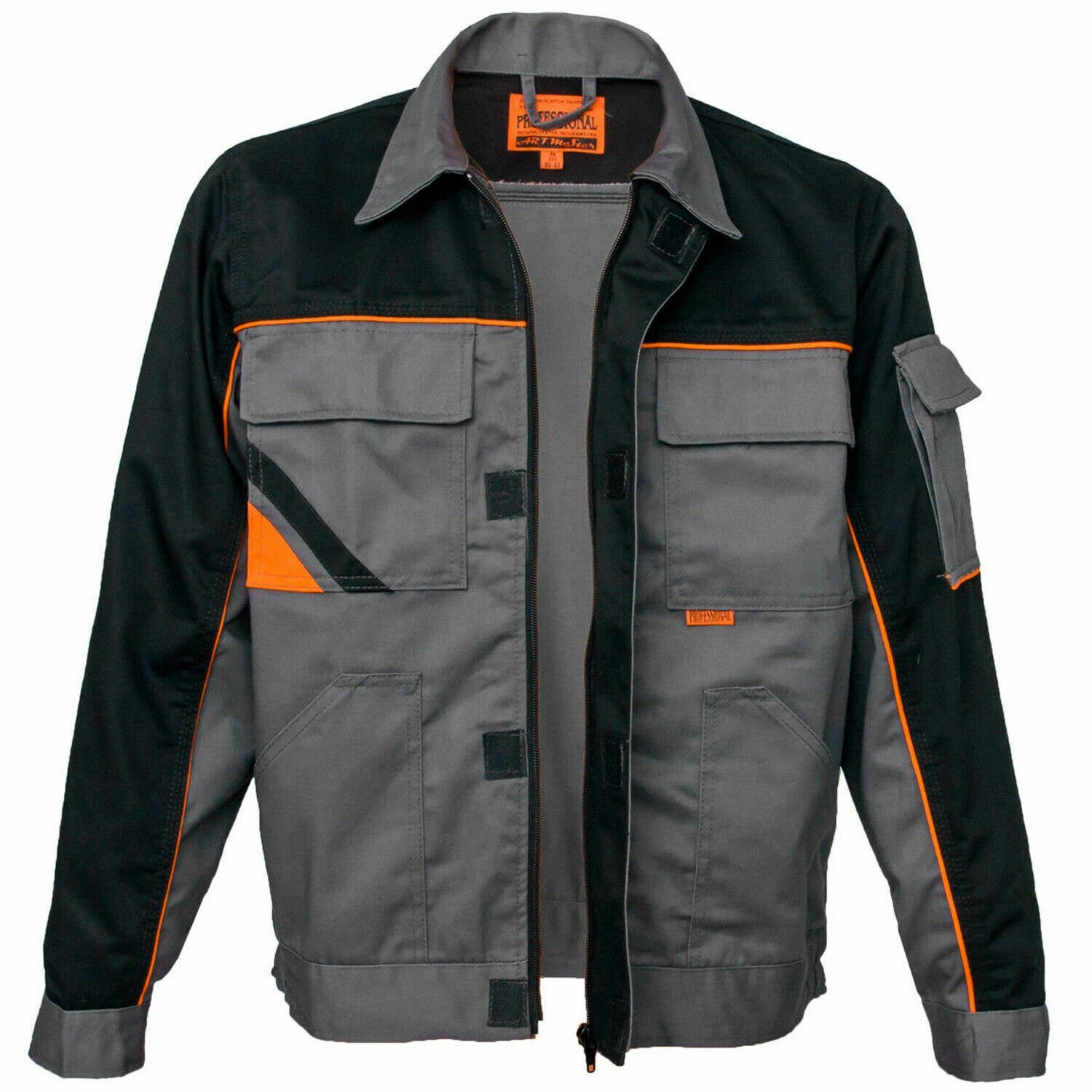 Artmas Arbeitsjacke Arbeitsjacke Baujacke Berufsjacke Schutzjacke Berufskleidung Grau – Bild 4 von 5