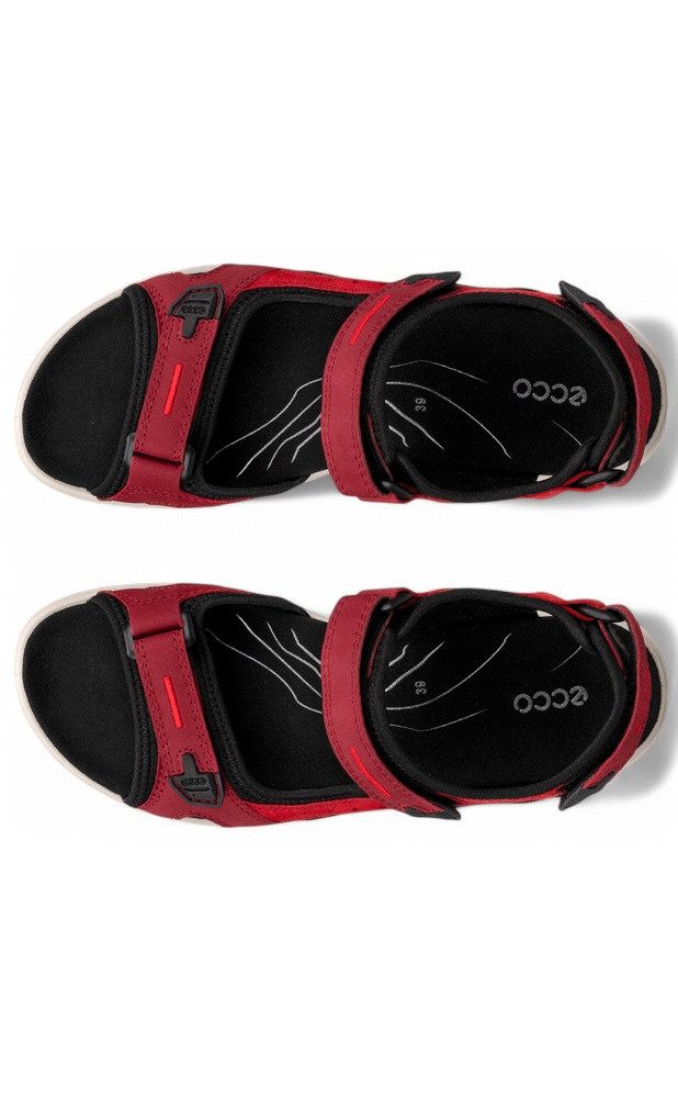 Ecco Yucatan Leder rot/schwarz Damen Sandale – Bild 4 von 5