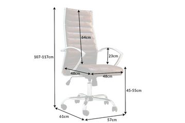 riess-ambiente Bürostuhl BIG DEAL coffee braun / silber (Einzelartikel, 1 St), Büro · Microfaser · Metall · drehbar · Arbeitszimmer