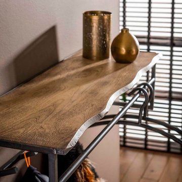 RINGO-Living Kleiderständer Massivholz Garderobe Luana mit 7 Haken in Natur-du, Möbel
