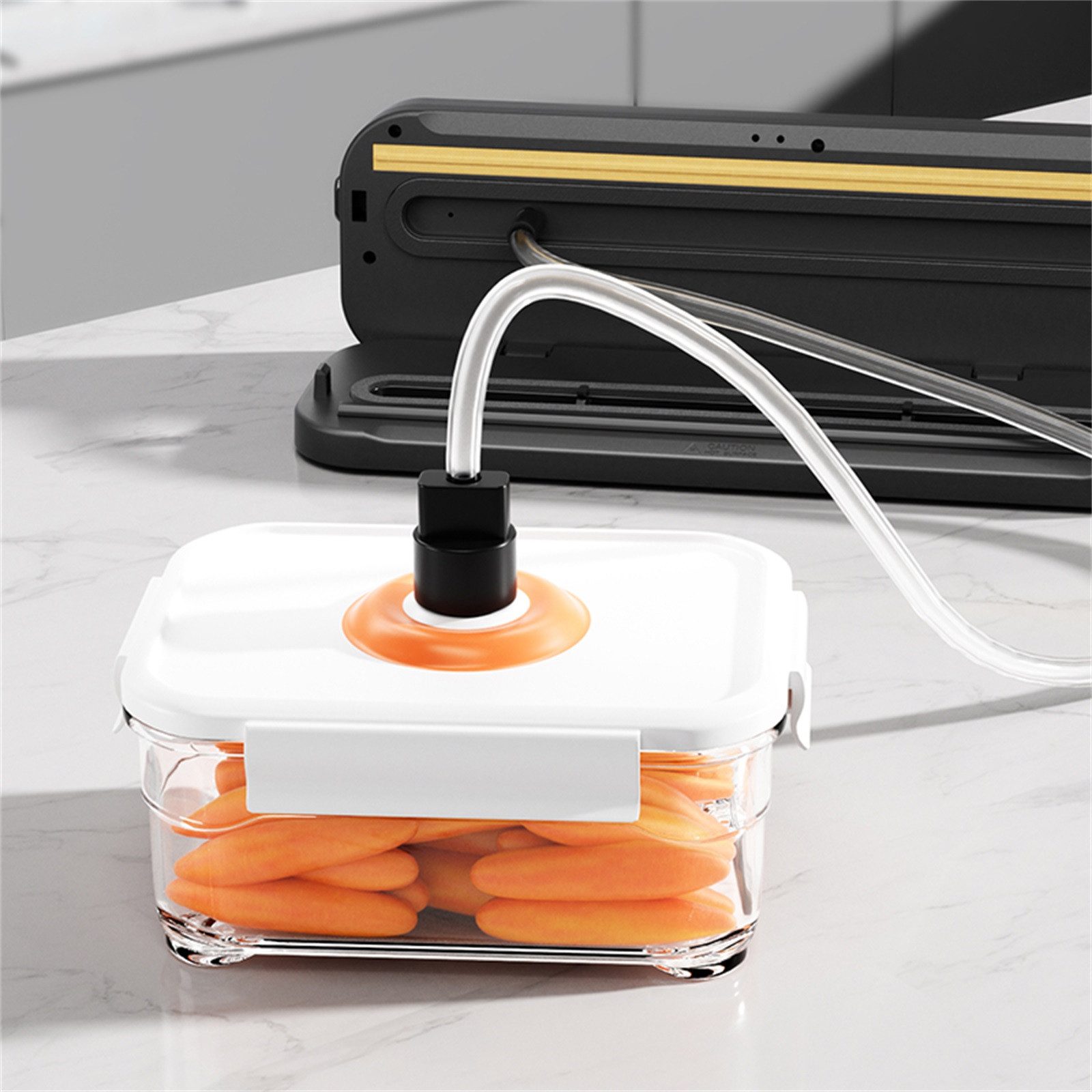 Fine Life Pro Vakuumierer Vakuummaschine: 99% Vakuumrate, 30 cm Verschluss, 50 gratis Beutel, 120W
