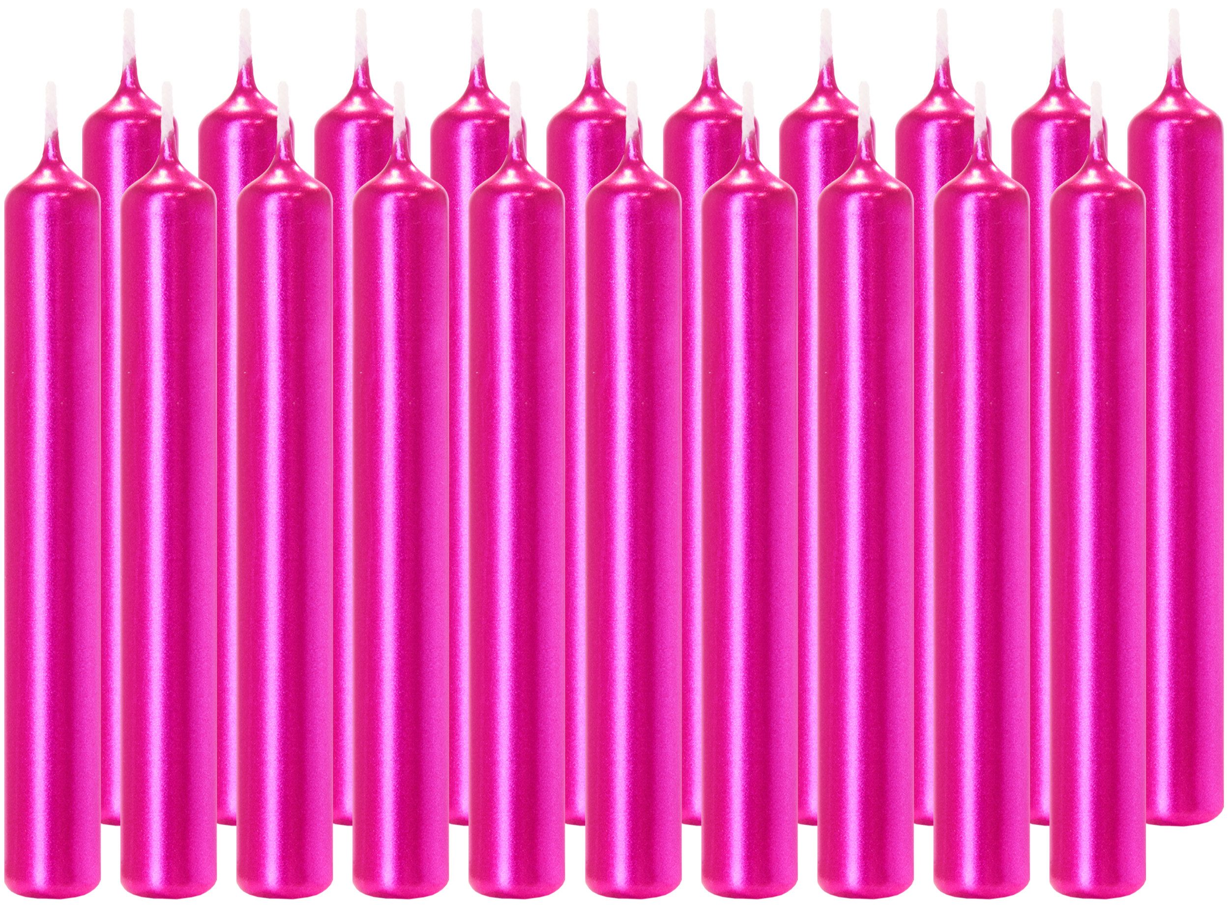 Spitzkerze 20er Pack Geburtstagskerzen Blassgold 9,5 cm - Geburtstag Spitzkerzen