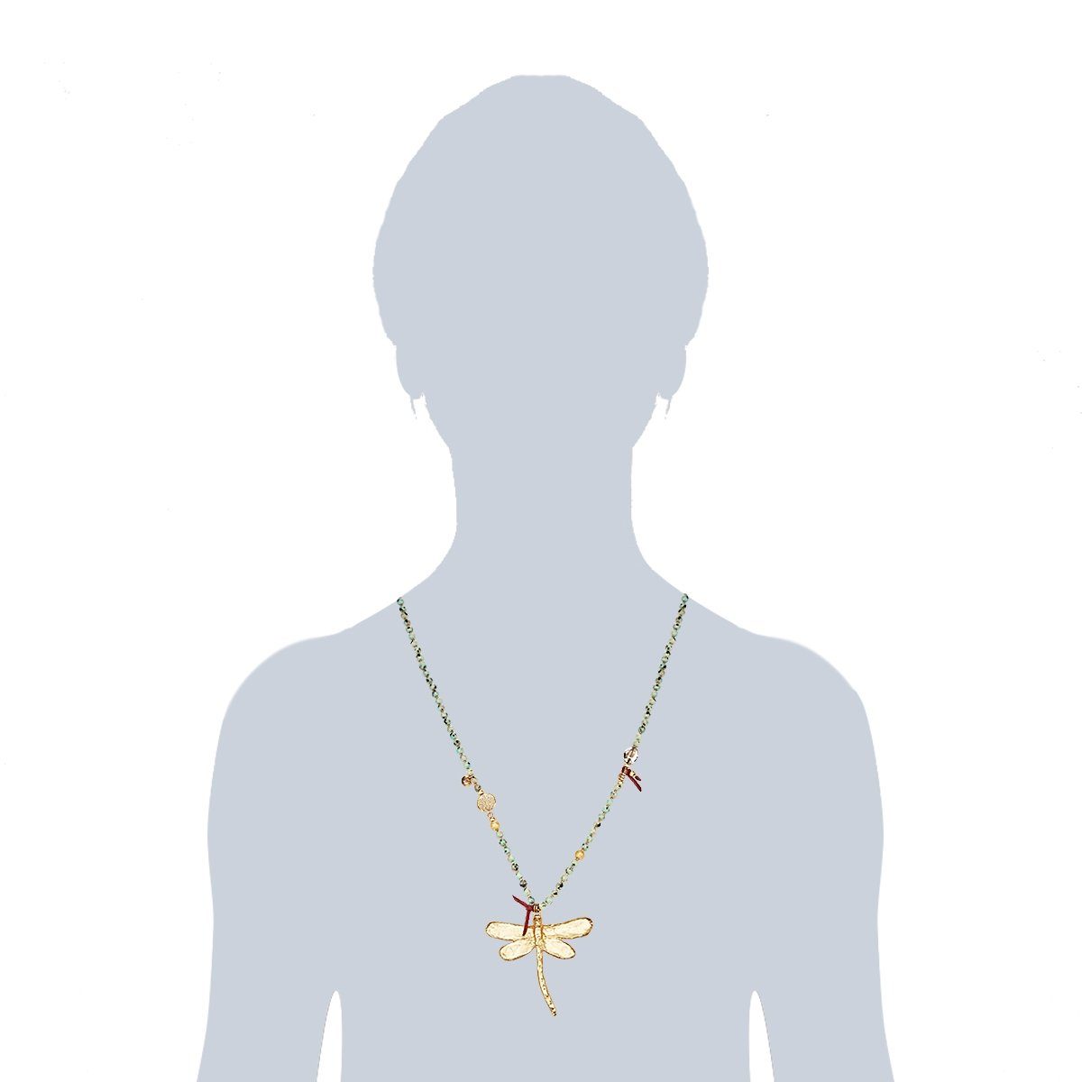 Lulu & Jane Collier Libelle gelbgold, günstig online kaufen