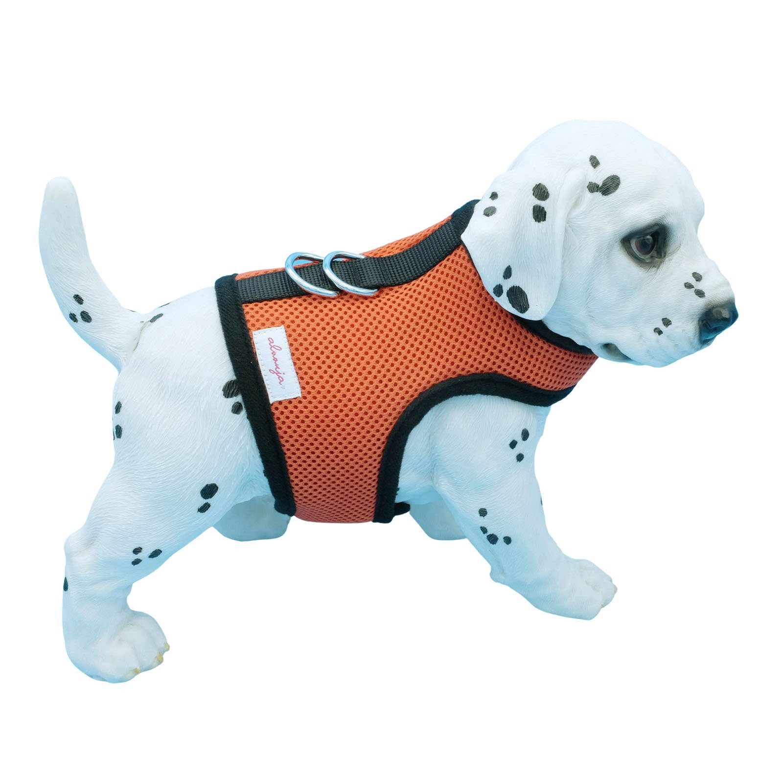 Alvonja Hunde-Geschirr Hundegeschirr kleine, mittlere, große Hunde Welpen Mesh orange, Polyester, verstellbar, verschiedene Größen