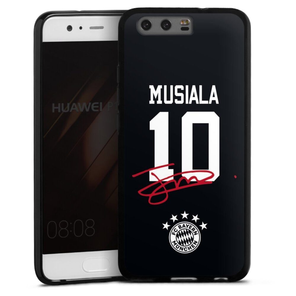 DeinDesign Handyhülle FC Bayern München Jamal Musiala FCB Musiala 10, Huawei P10 Silikon Hülle Bumper Case Handy Schutzhülle