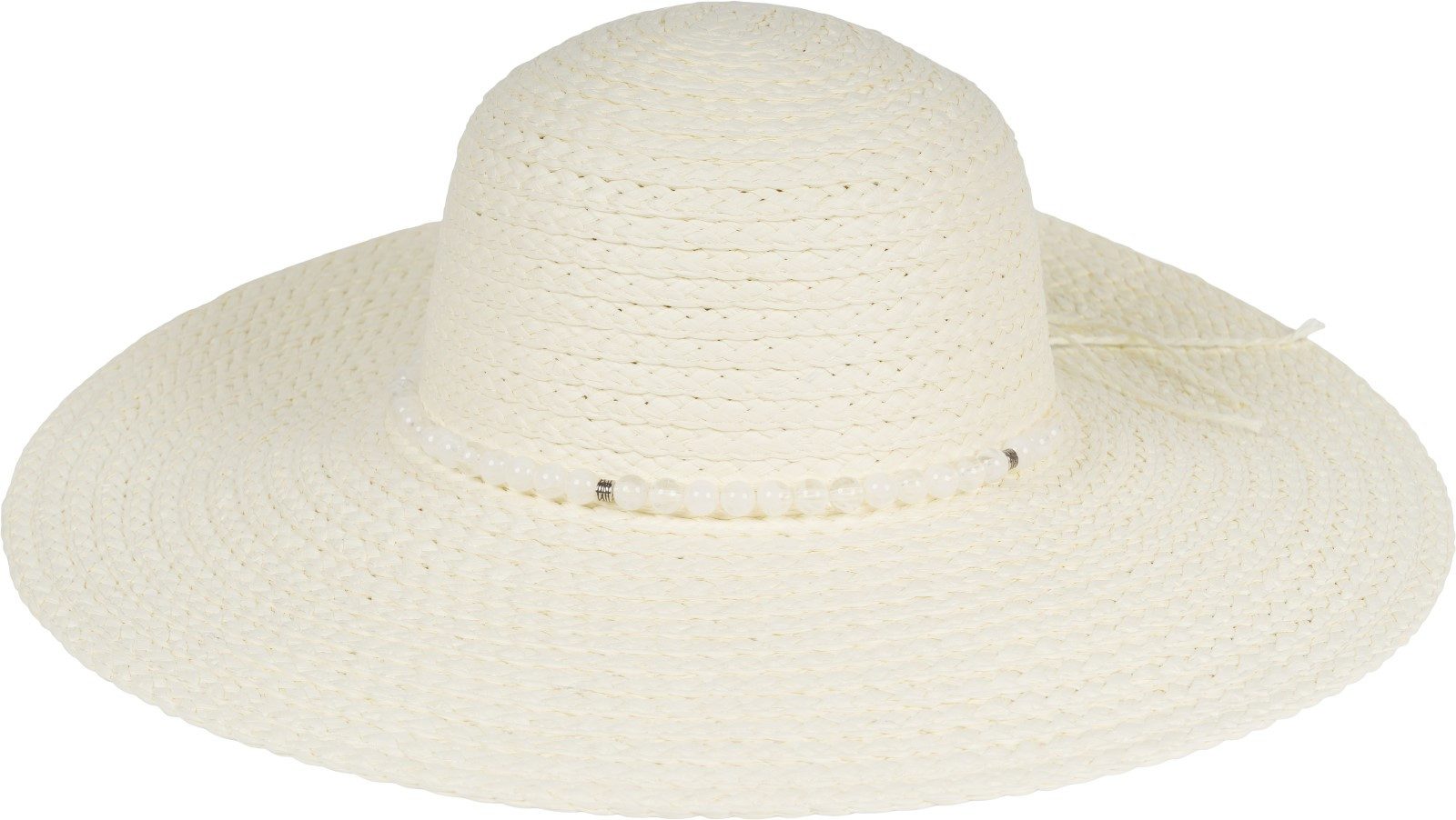 styleBREAKER Sonnenhut Papierstroh Sonnenhut Perlen Hutband günstig online kaufen