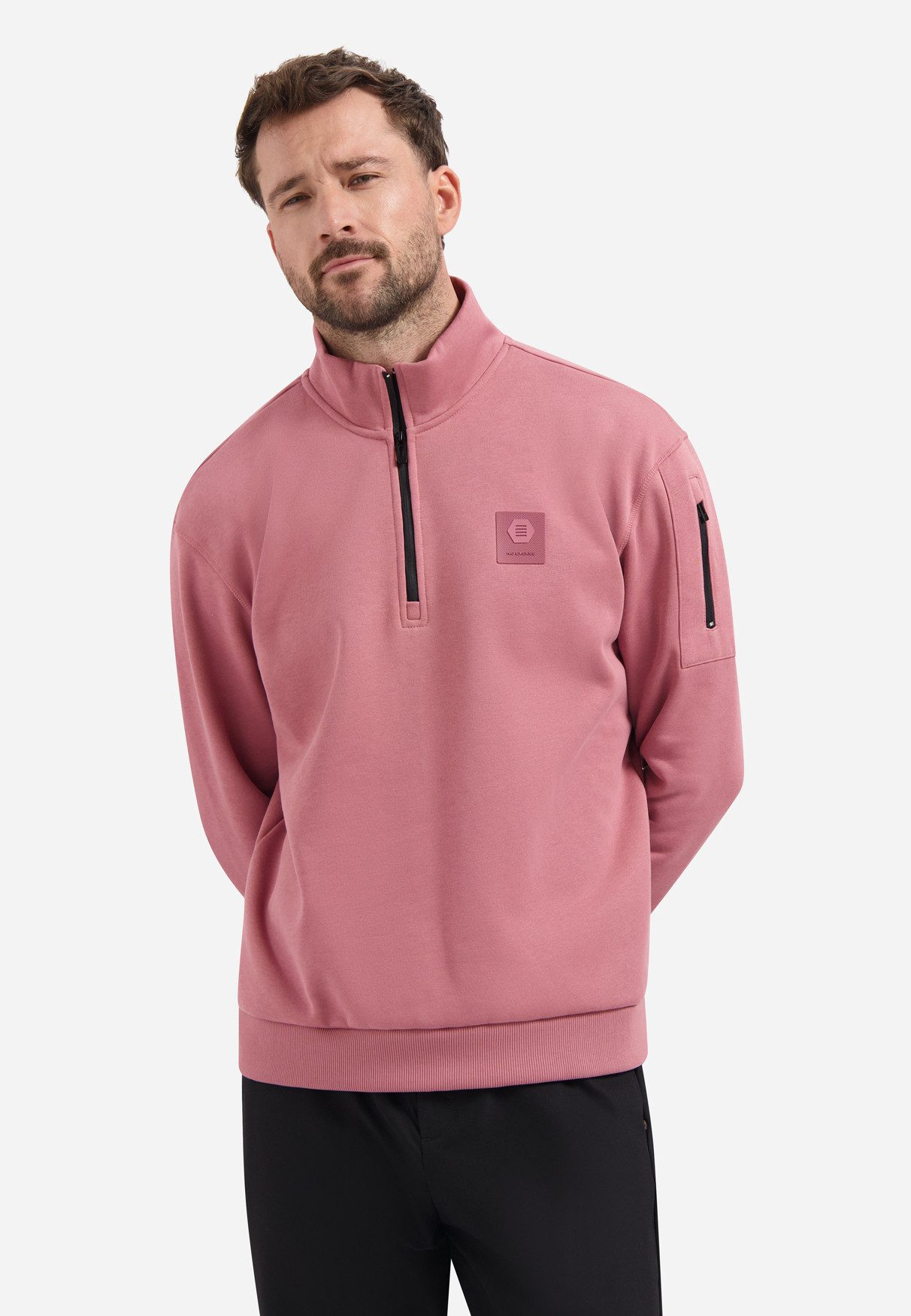 Sweatshirt Sweater mit Stehkragen - Regular Fit