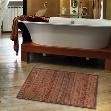 Teppich Magenta, 2 Farben & 7 Größen, Badematte, Floordirekt, rechteckig, Bambus