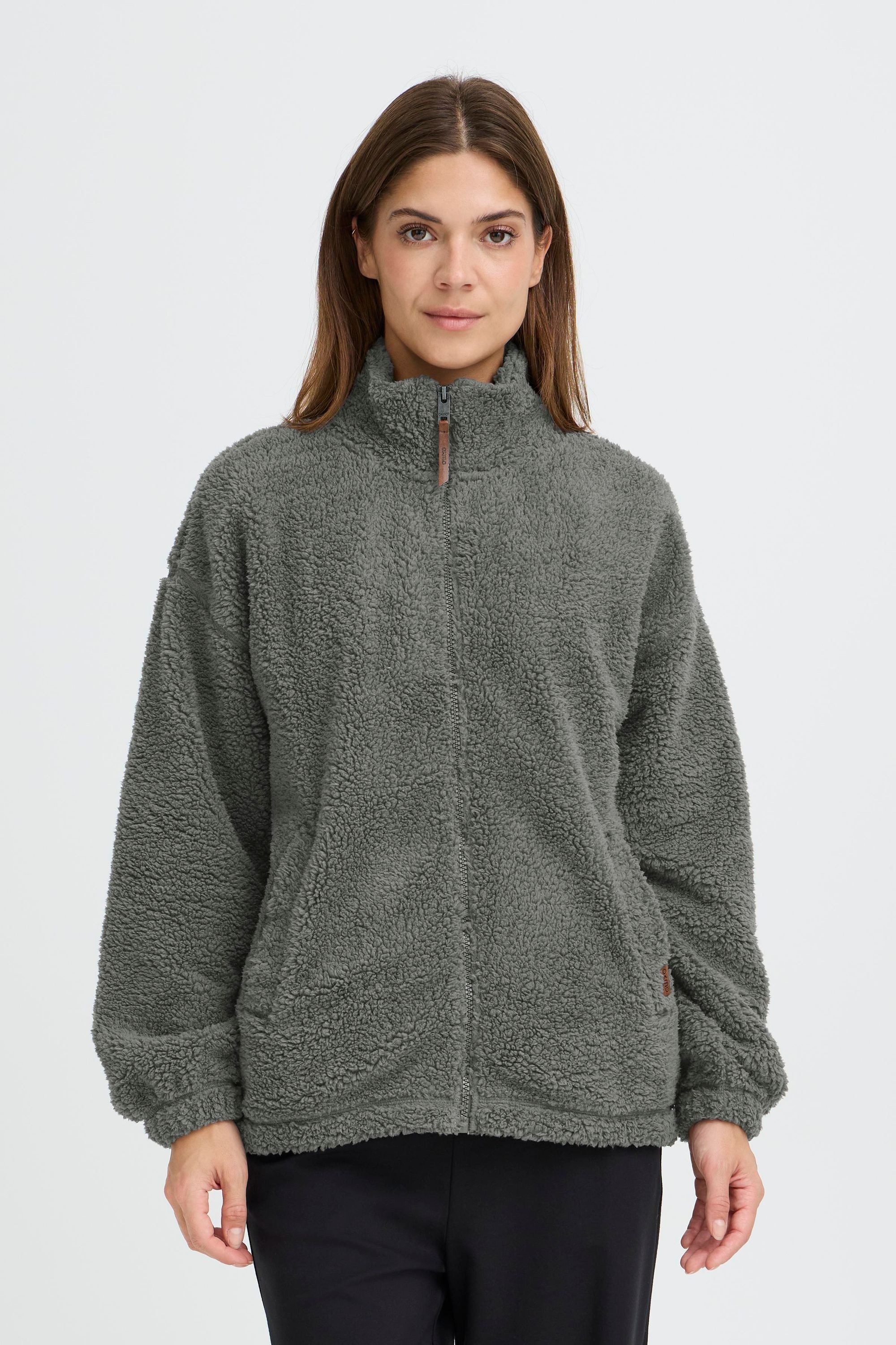 OXMO Trainingsjacke OXBerina Gemütliche Zip-Jacke