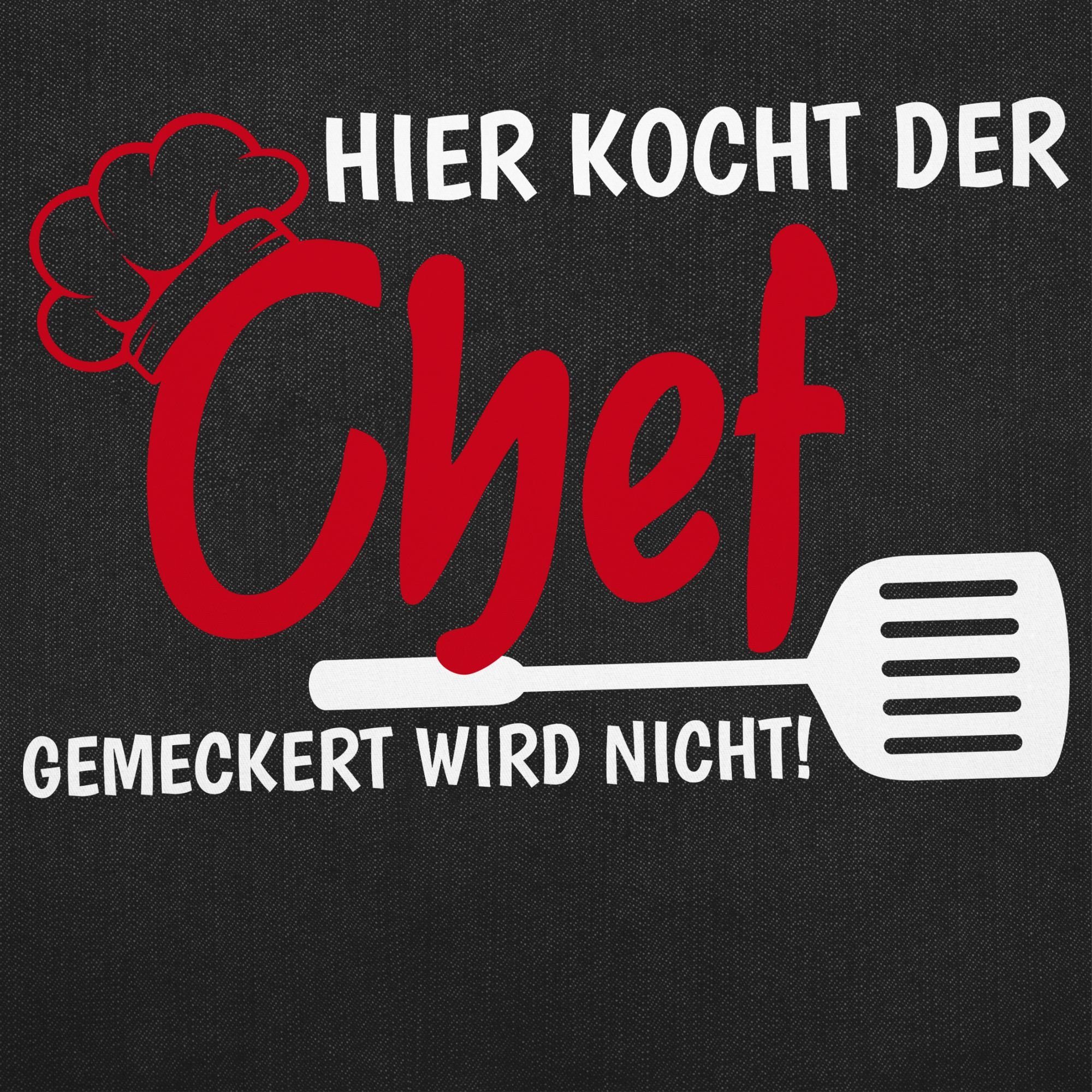 Shirtracer Kochschürze Hier kocht der Chef gemeckert wird nicht I Geschenk günstig online kaufen