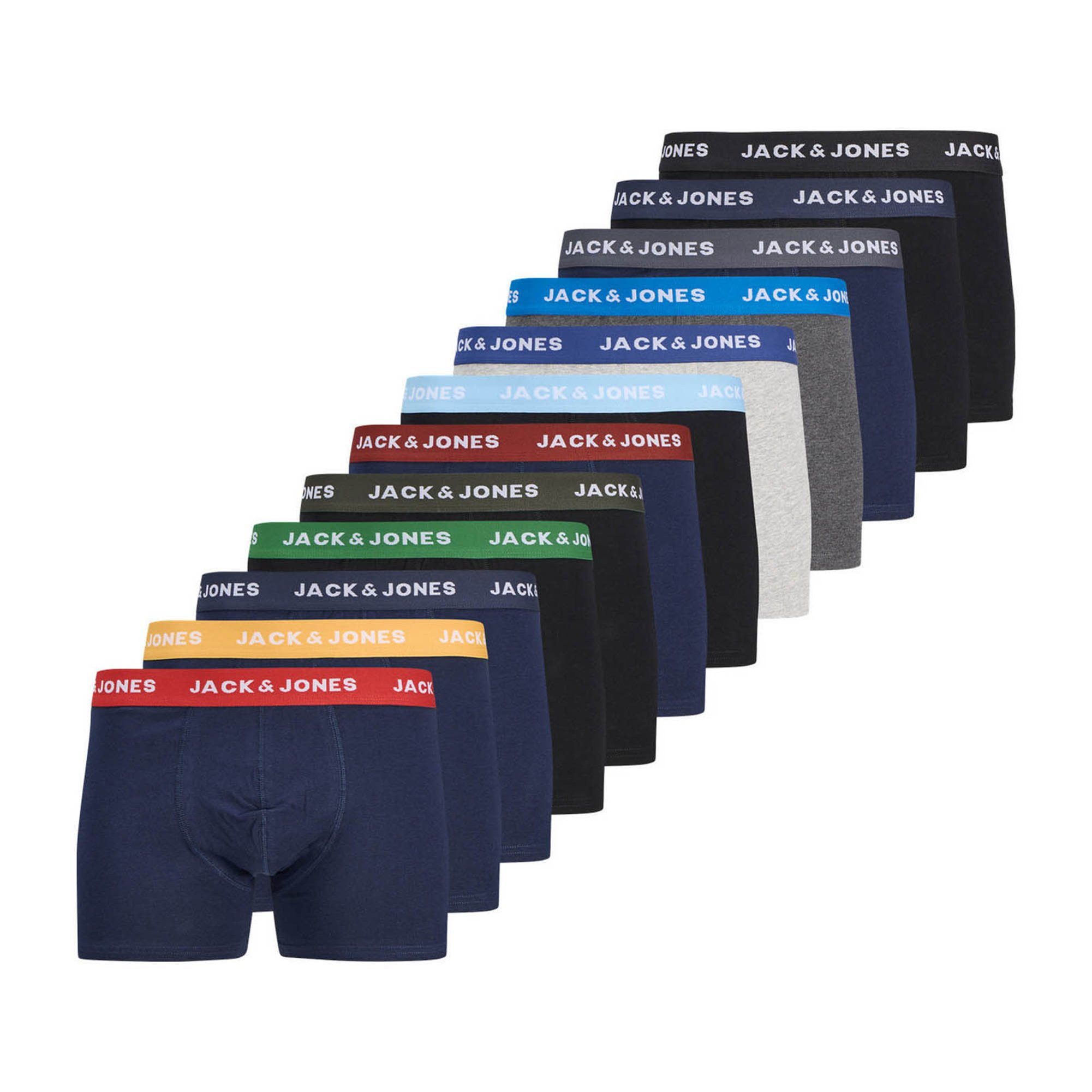 Jack & Jones Boxer Herren Boxershort 12er Pack Baumwolle (Packung, 12er Pack)