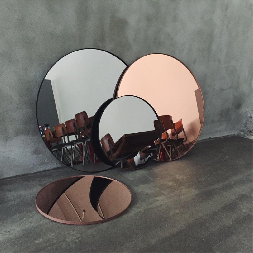 (70cm) Clear Spiegel mit Wanddekoobjekt Aytm Schwarz Circum Rahmen