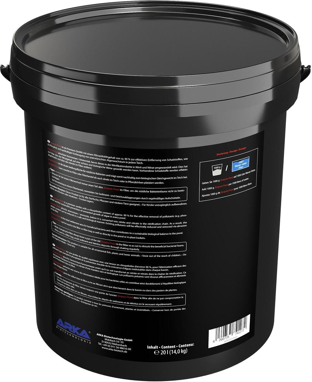 ARKA Biotechnologie GmbH Filtersubstrat Microbe-Lift ZEOPURE POND Zeolith 20l 14 kg grob 5-9 mm