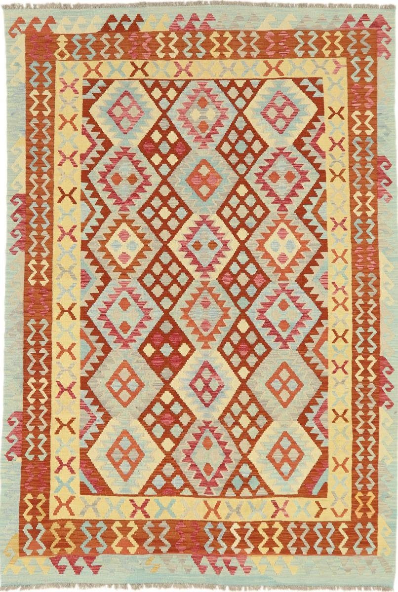 Orientteppich Kelim Afghan 195x285 Handgewebter Orientteppich, Nain Trading, rechteckig, Höhe: 3 mm