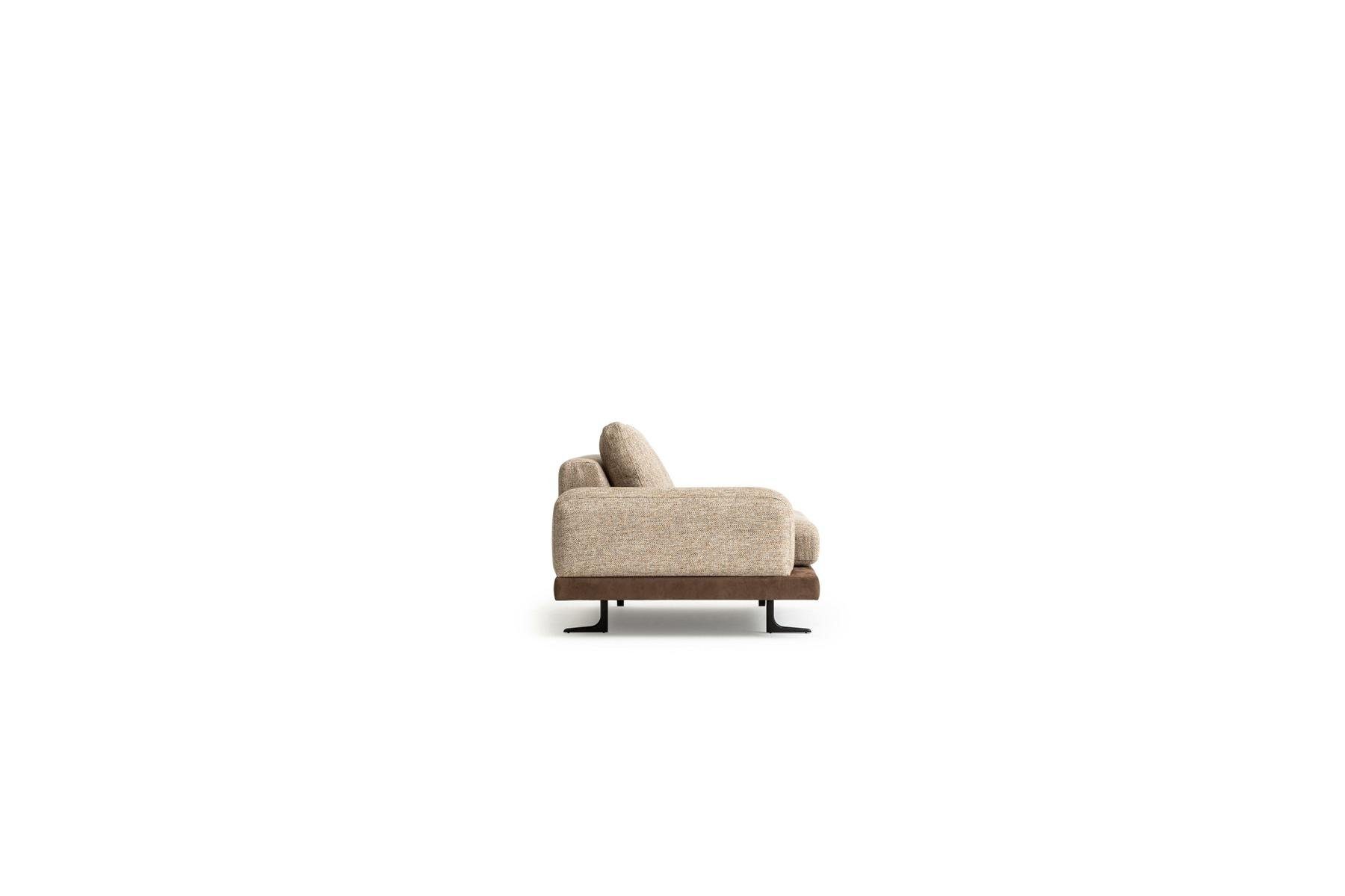 Luxus Sofa Couch, Made 2 Wohnzimmer Teile, in Stil Dreisitzer Moderner JVmoebel Sofa Beiges Europe