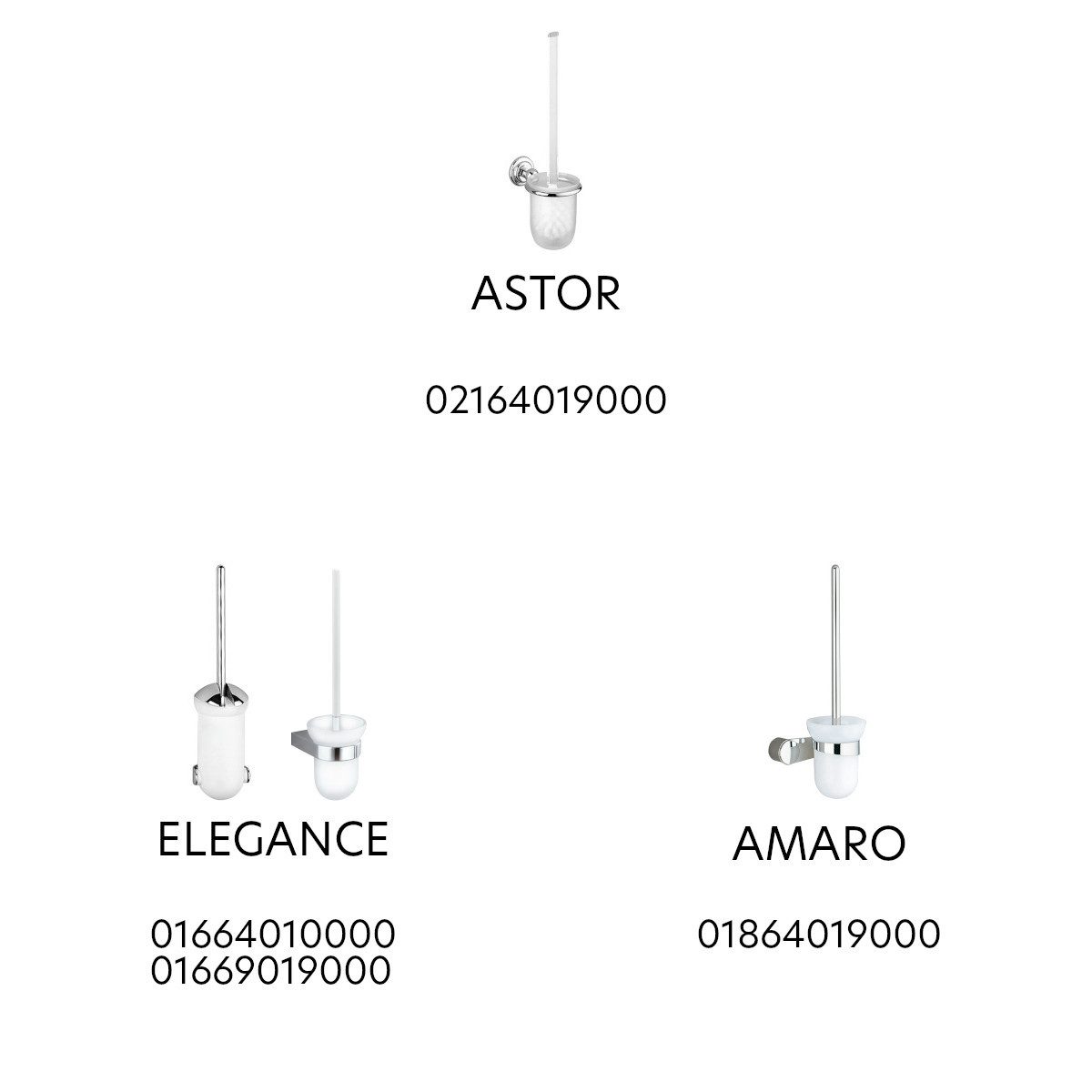Keuco WC-Reinigungsbürste Ersatzbürstenkopf 3er Set, (3er Set, Ersatzbürstenköpfe, 3er-Set lose), weiß, für Astor, Elegance, Amaro WC-Bürstengarnitur, Ø 6,7 cm