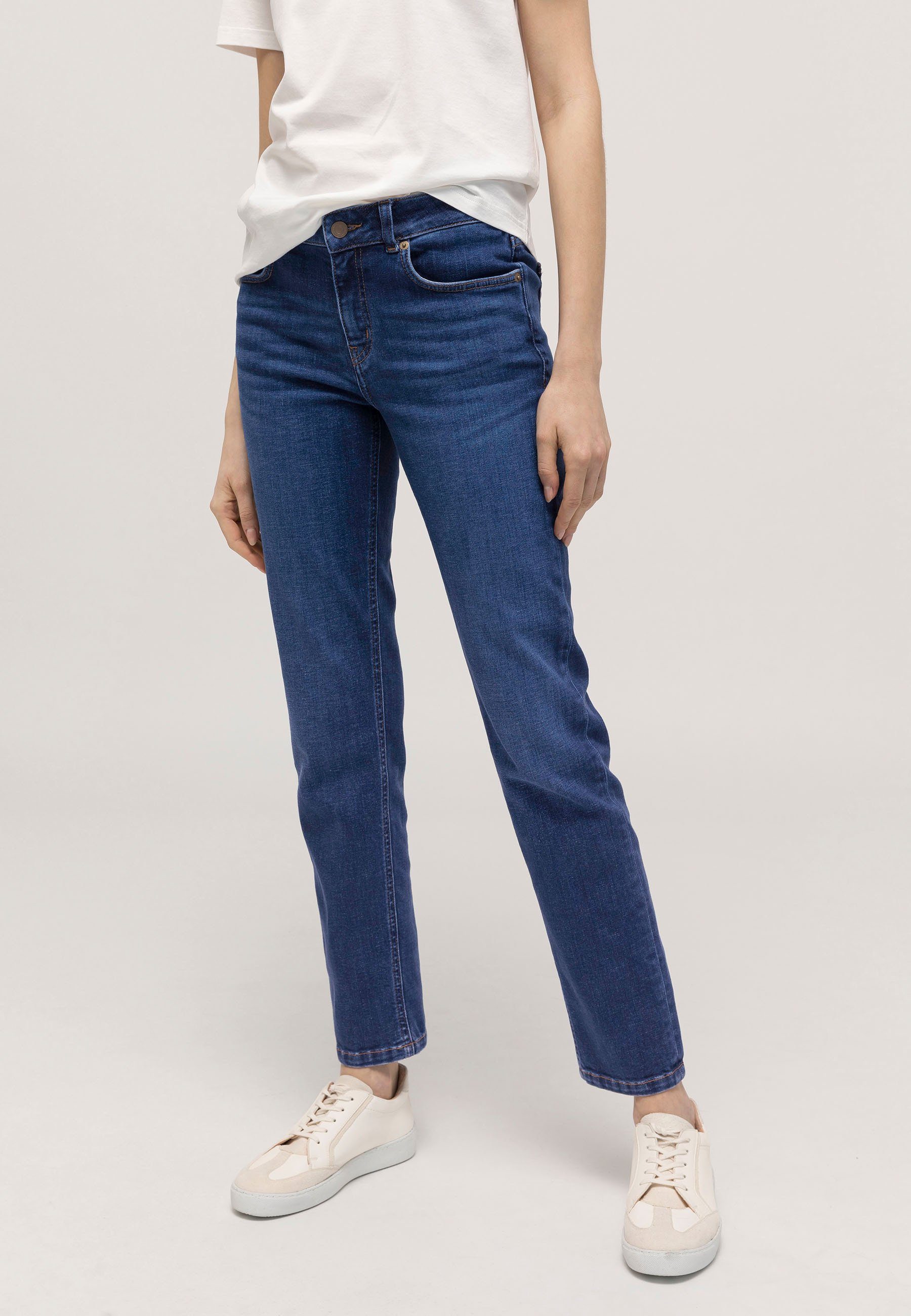 Bio-Denim 5-Pocket-Jeans aus Lea Fit (1-tlg) Hessnatur Slim