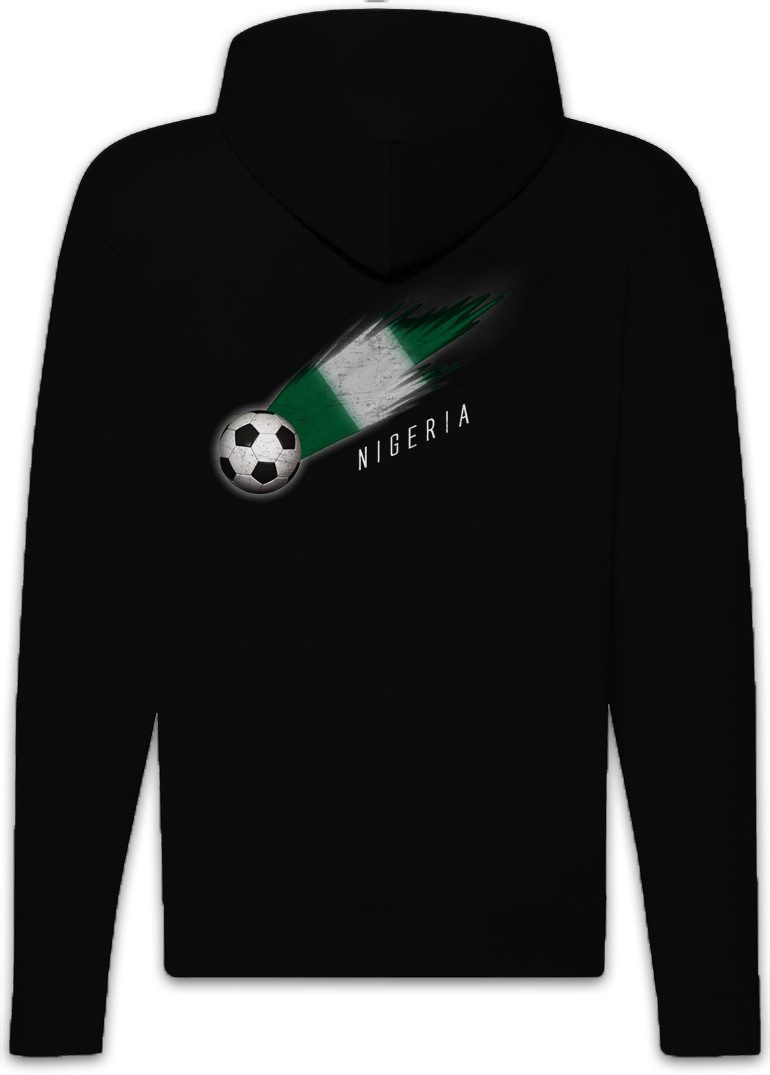 Urban Backwoods Sweatjacke Nigeria Football Comet I Zipper Hoodie Nigerien Nigerianisch (1-tlg) Nigerianische Fahne Nigerian Fußball