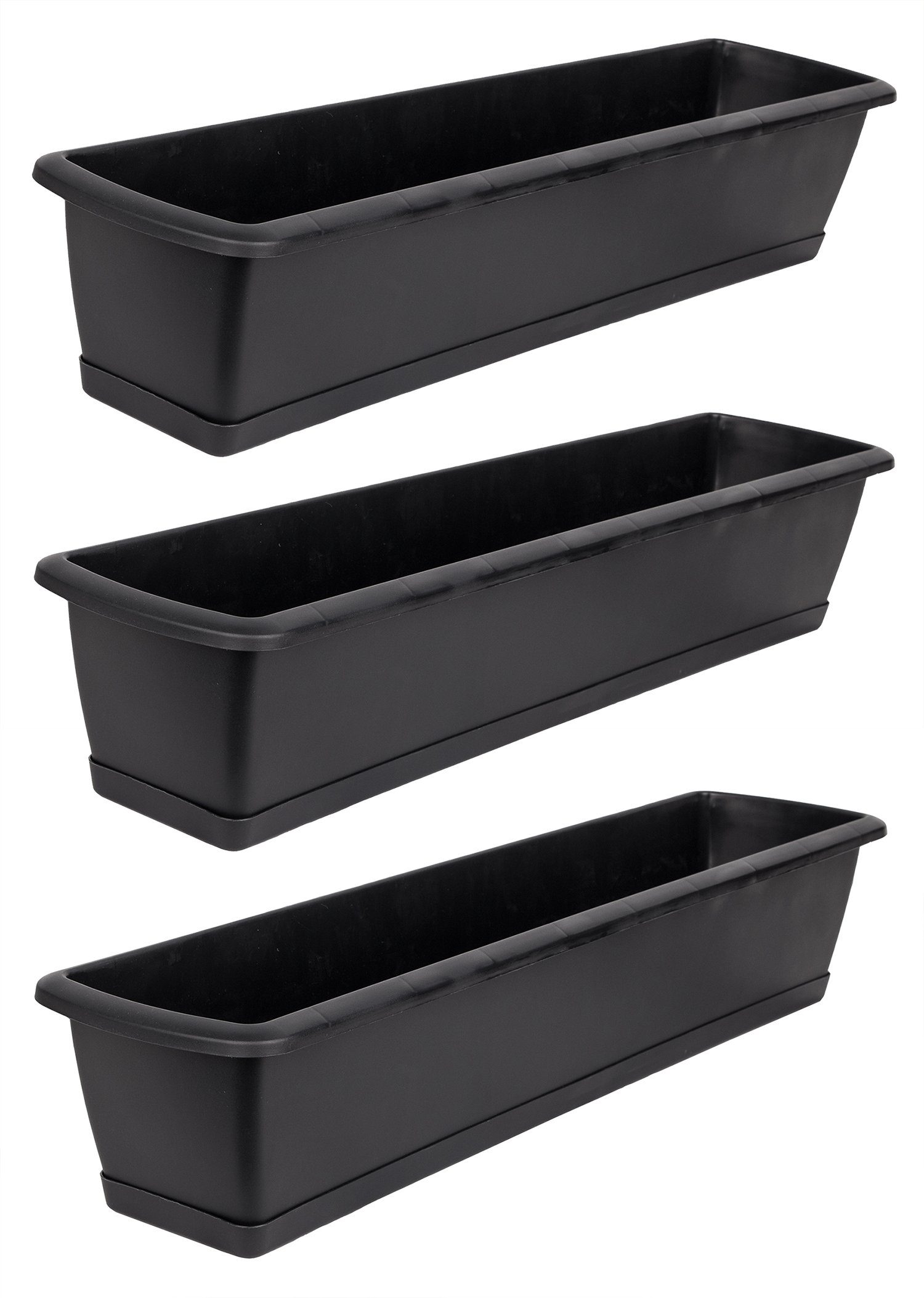 BigDean Blumenkasten 3x Blumenkasten mit Untersetzer günstig online kaufen