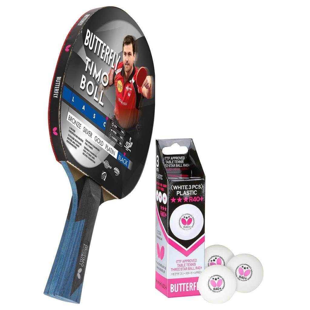 Butterfly Tischtennisschläger 1x Timo Boll Black 85031 + Cell Case 1 ...