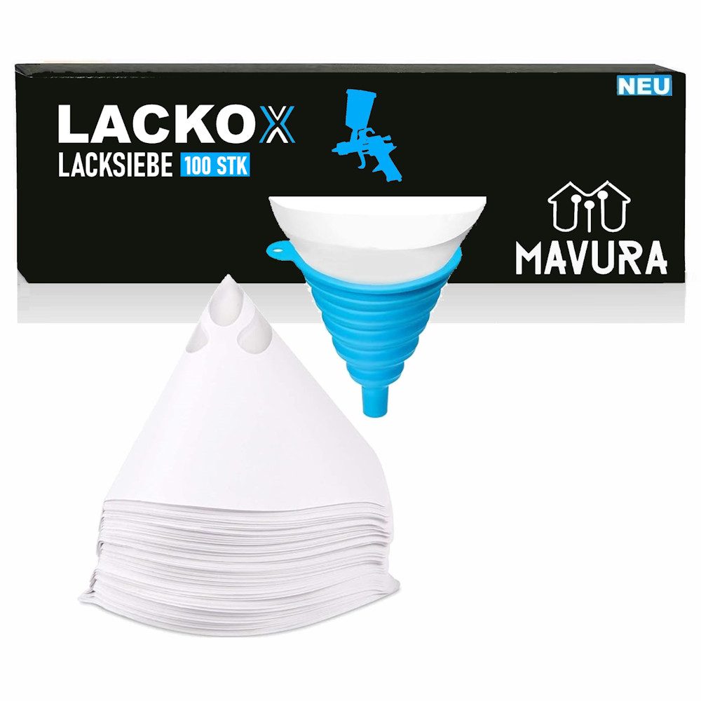 Filter-Set LACKOX Lacksiebe Filter Lack Farbsiebe Lackfilter Nylonsiebe