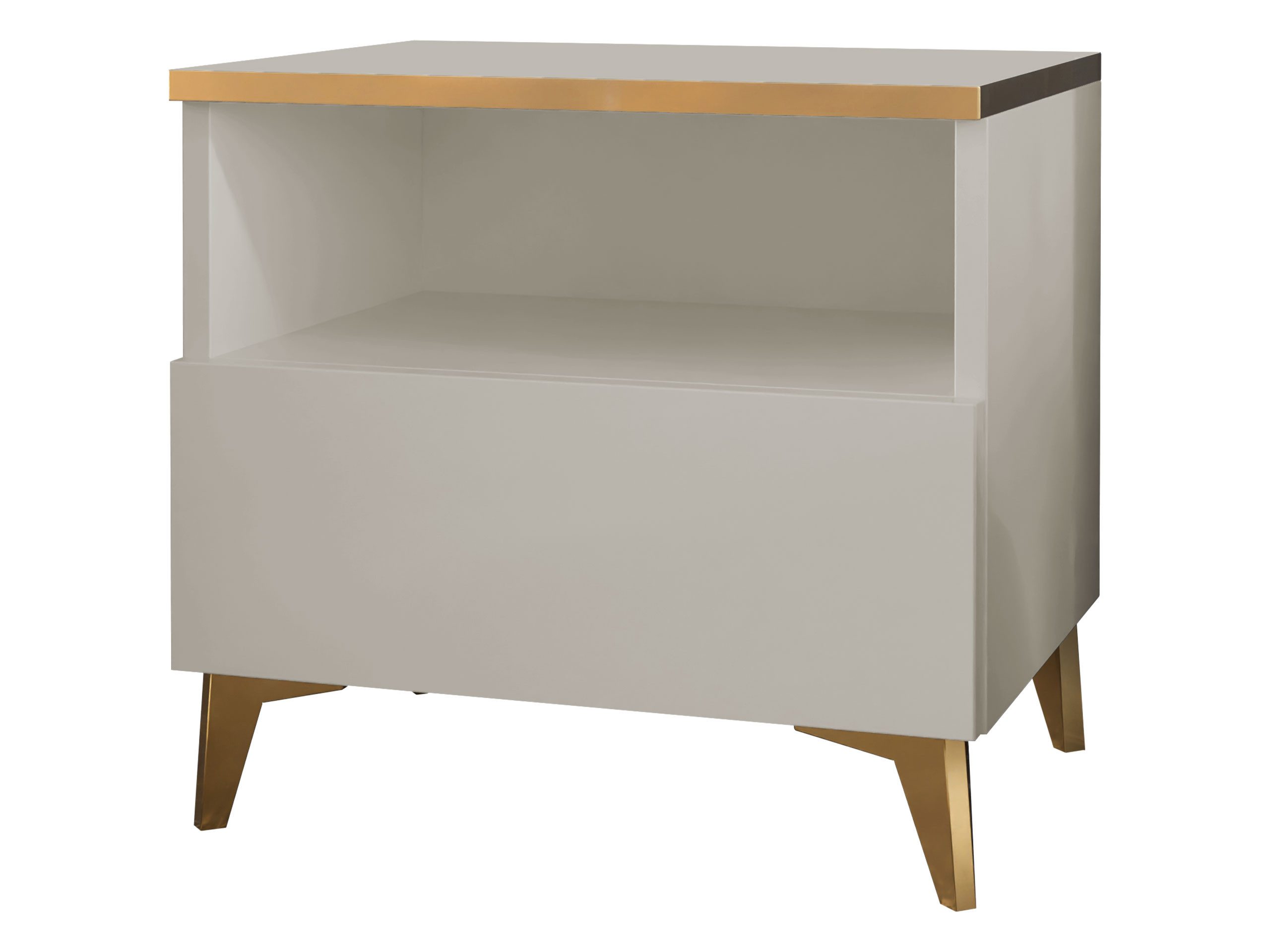 MIRJAN24 Nachttisch Alrik 1SZ (mit Schublade), Griffloses Öffnungssystem push to open