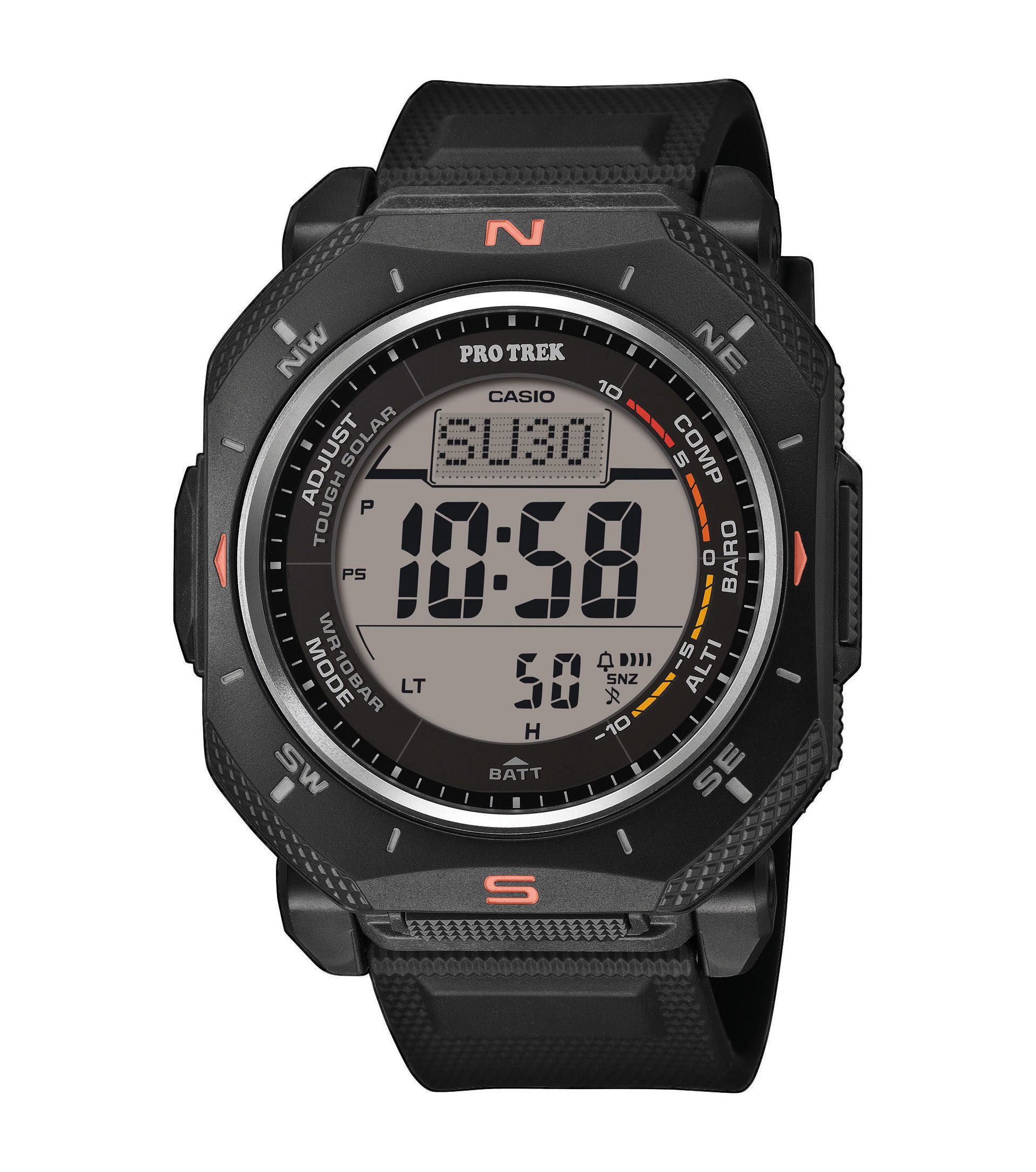 CASIO PRO TREK Multifunktionsuhr PRG-69-1ER, Armbanduhr, Herrenuhr, digital, automatischer Kalender, Thermometer