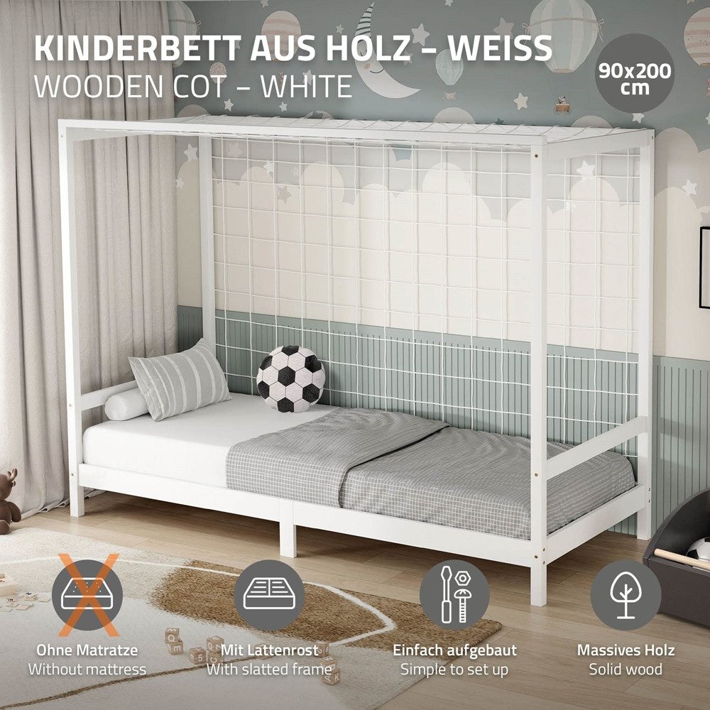 ML-DESIGN Jugendbett Fußballtor Einzelbett für Kinder günstig online kaufen