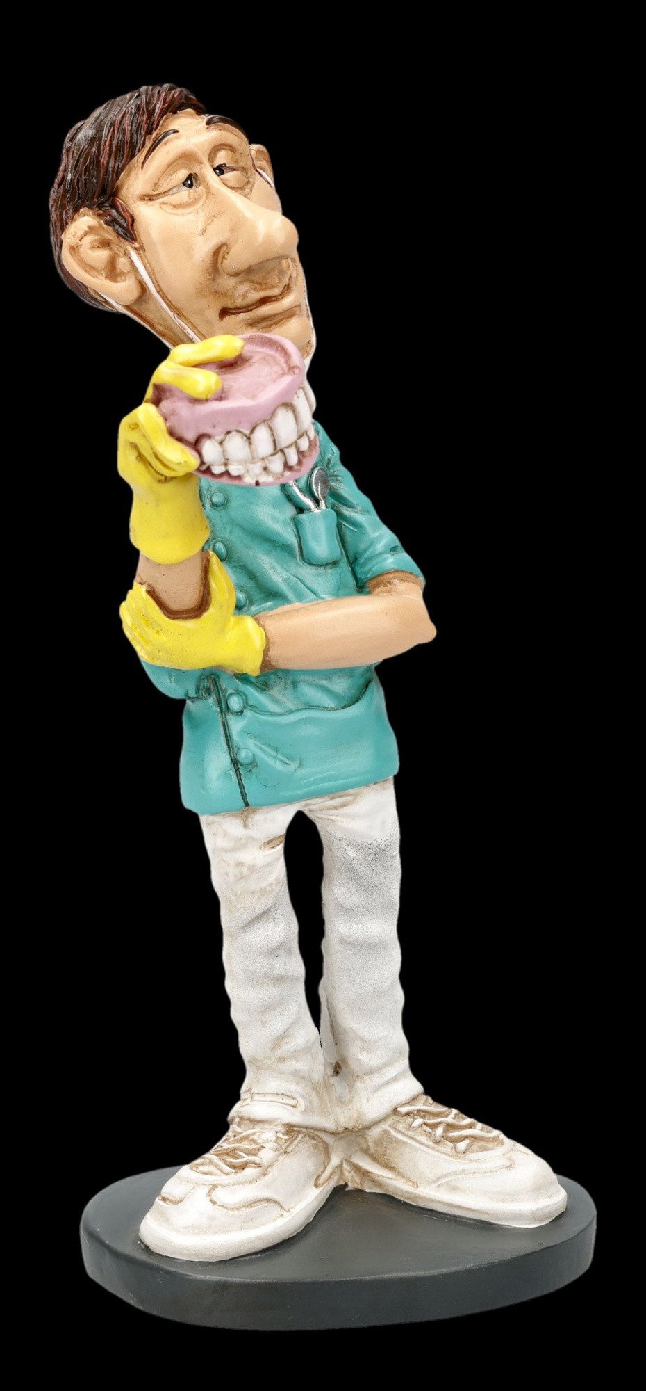 Figuren Shop GmbH Dekofigur Zahnarzt Figur – Lustige Arzt Statue Warren Stratford 13 cm Dekofigur