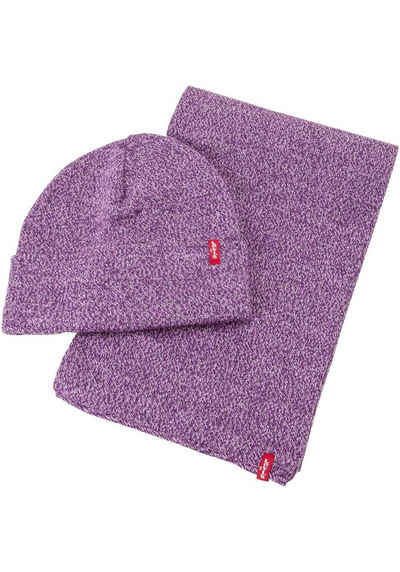 Levi's® Strickmütze HOLIDAY GIFT S (2-St) und Schal im Set