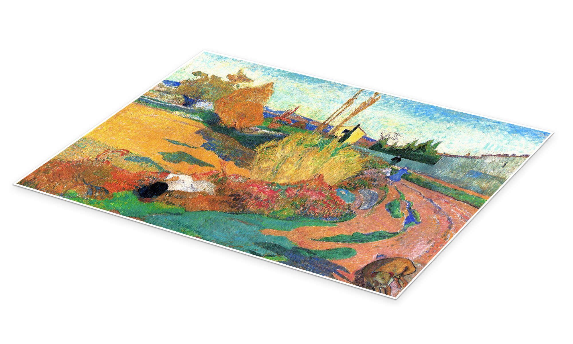 Posterlounge Wandbild Landschaft bei Arles, Paul Gauguin, erhältlich als Poster, Leinwandbild, Wandsticker oder Acrylglasbild