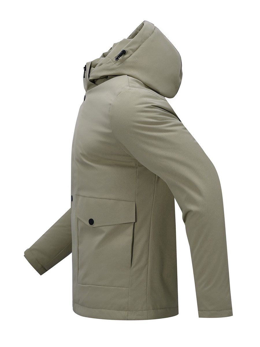 YOUTHUP Winterjacke Herren Parka Winter-Kapuzenjacke für Freizeit