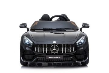 ES-Toys Elektro-Kinderauto Kinder Elektroauto Zweisitzer, Belastbarkeit 50 kg, Mercedes AMG GT schwarz EVA-Reifen Radio