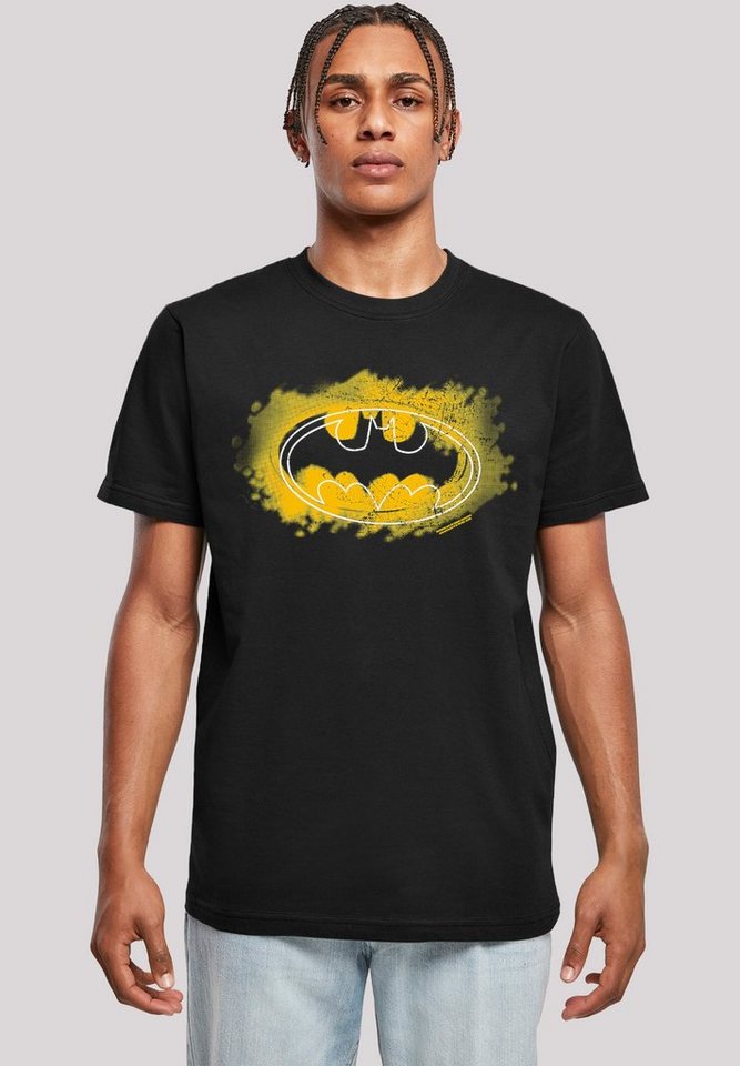 Merch DC T-Shirt Comics Batman Spray Logo Herren,Premium ,Regular-Fit,Basic,Bedruckt F4NT4STIC