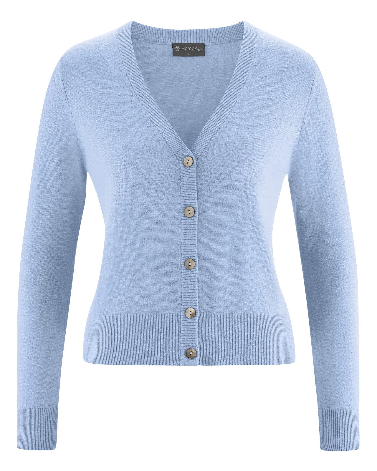 Cardigan HempAge Kurzer Cardigan Hanf/Biobaumwolle Slim Fit