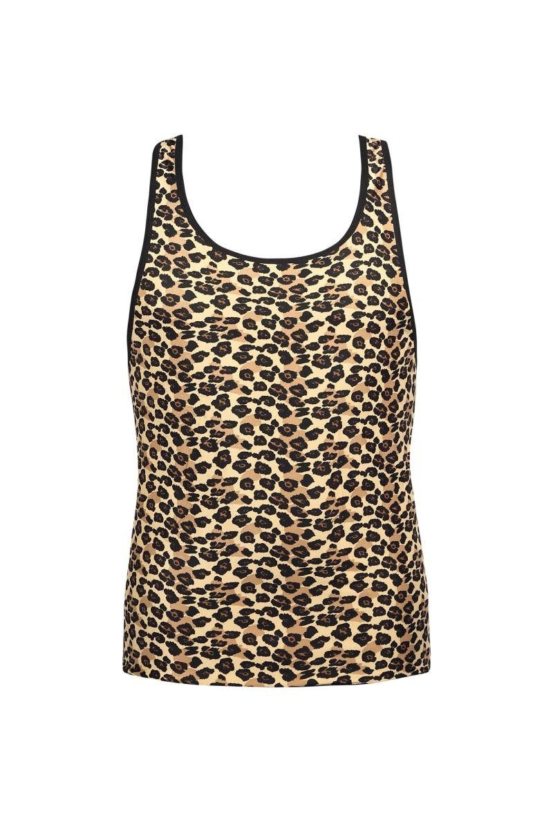 Anais for Men Unterhemd Herren Tank Top Oberteil Shirt mit leoparden Print Männer Unterhemd el