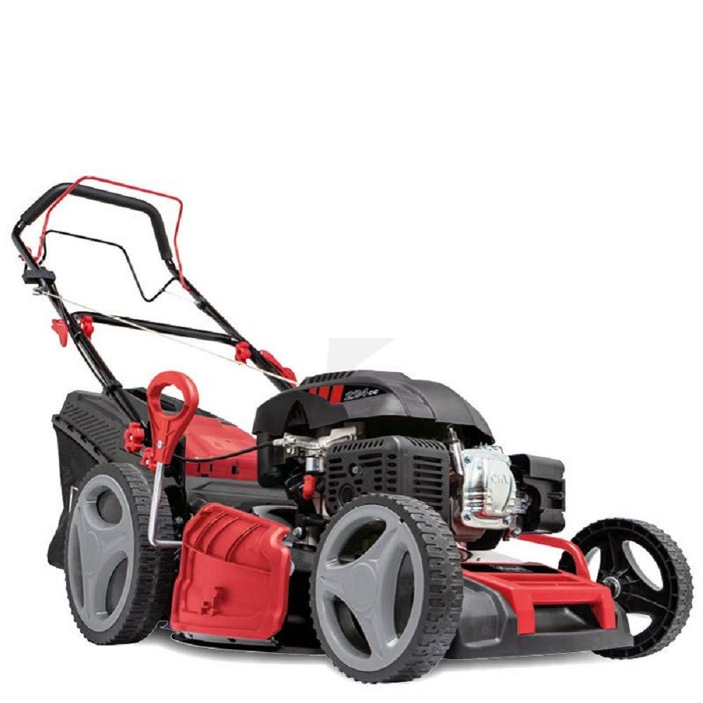 Scheppach Benzinrasenmäher 6 in 1 Benzin-Rasenmäher MS226-53 SE Rasentrimmer