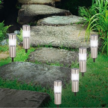 BURI Kugelleuchte 16x Solarlichter 6er LED Gartenstecker Lampen Beleuchtung Außen Erdspi