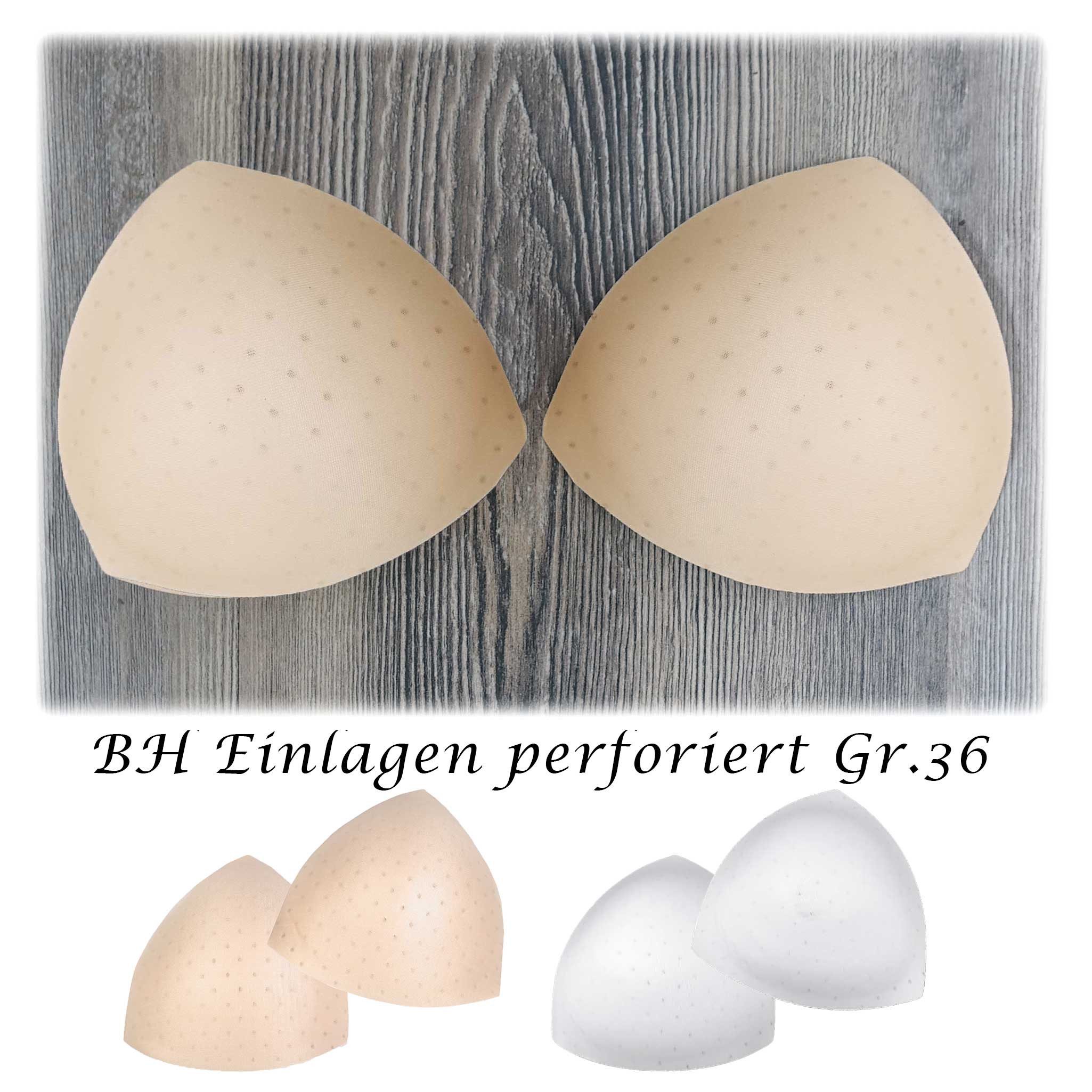 maDDma BH-Einlagen BH Einlagen perforiert 1 Paar Gr. 36 Einlagen für Bikini Korsett (1 Paar), beige