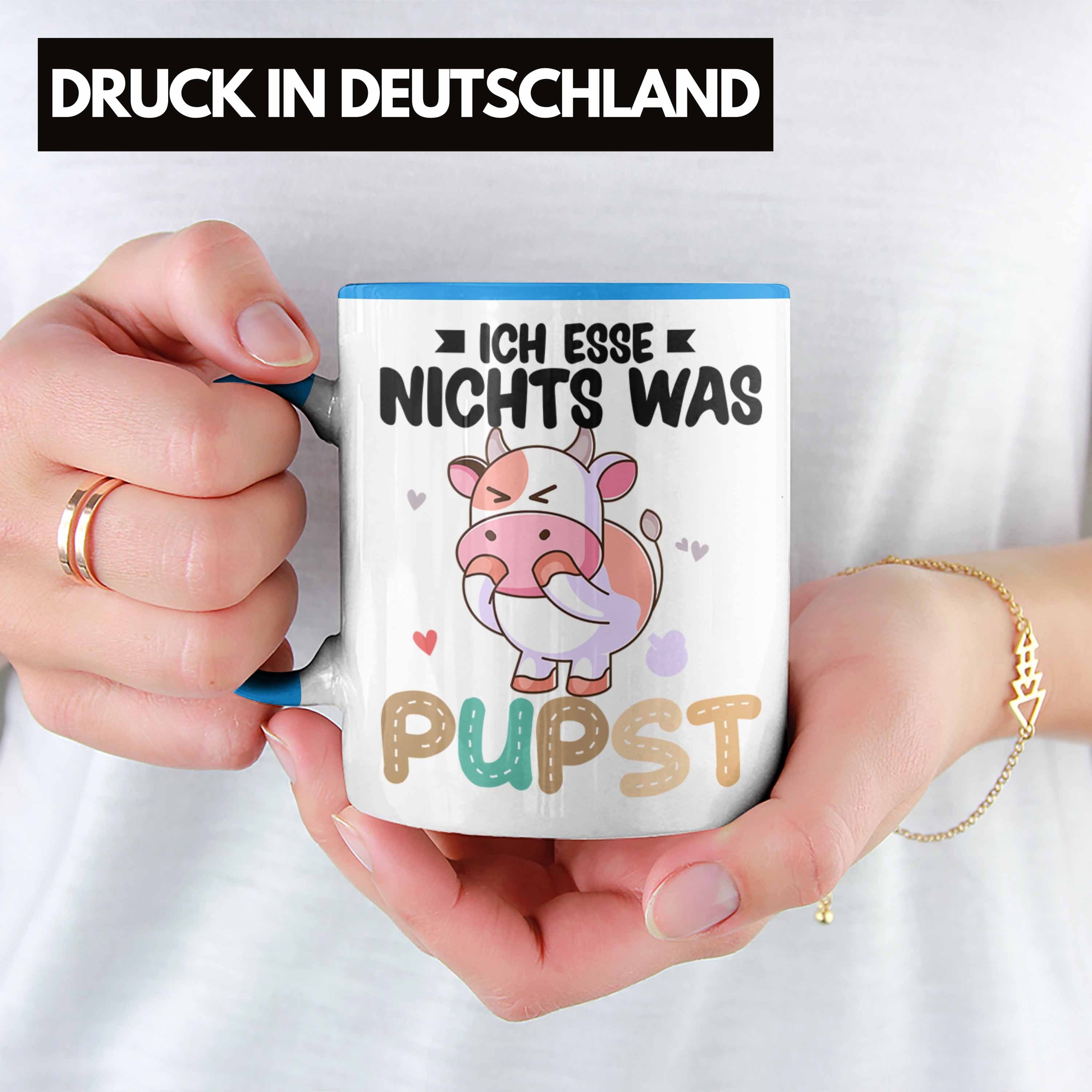 Geschenkidee Spruch Food Tasse Trendation - Geschenk Not Lebensweise Trendation Lustiger Veganer Niedlich Spruch Vegane Tasse Vegan Friends Blau