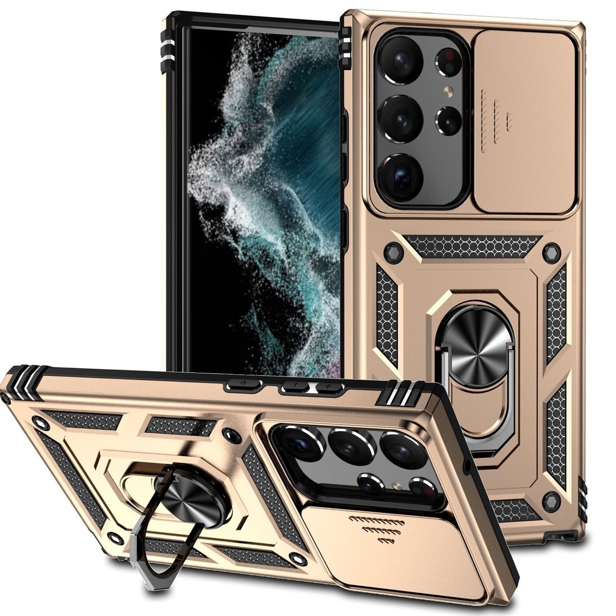 König Design Handyhülle Samsung Galaxy S23 Ultra, Schutzhülle Schutztasche Case Cover Etuis Wallet Klapptasche Bookstyle