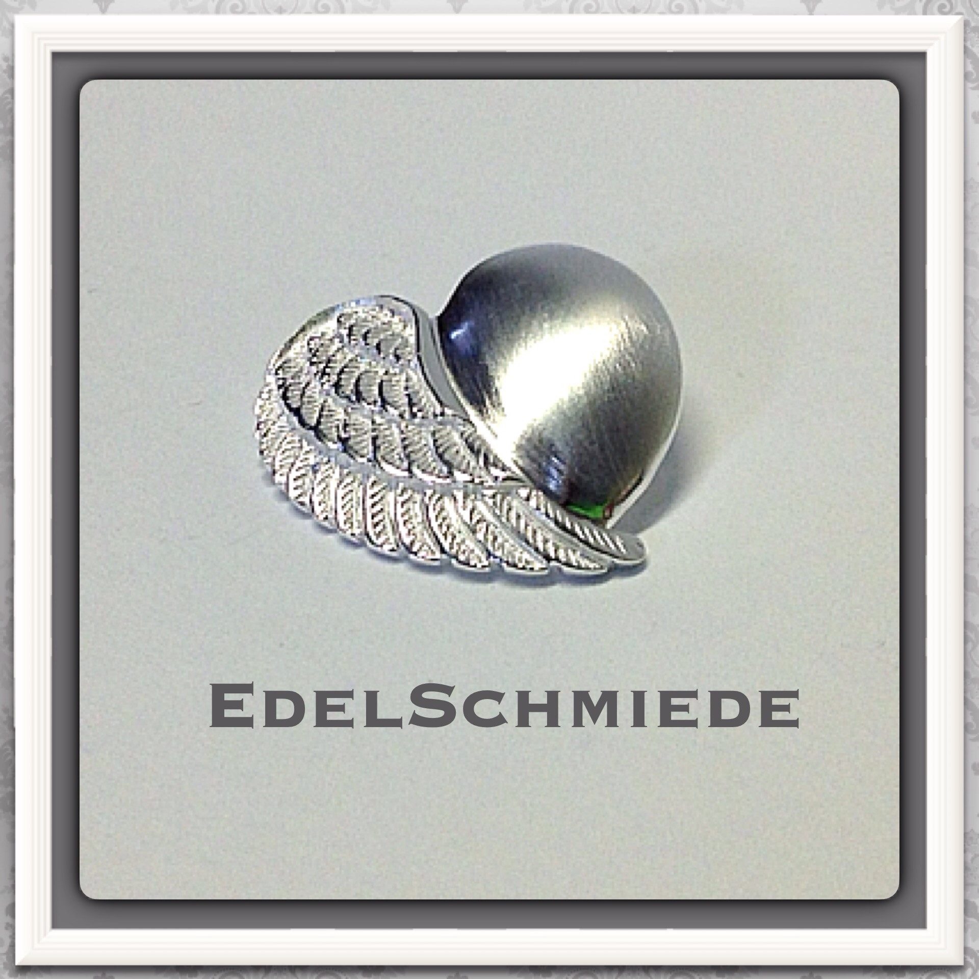 Kettenanhänger geflügeltes Herz als Kettenanhänger 925 Silber