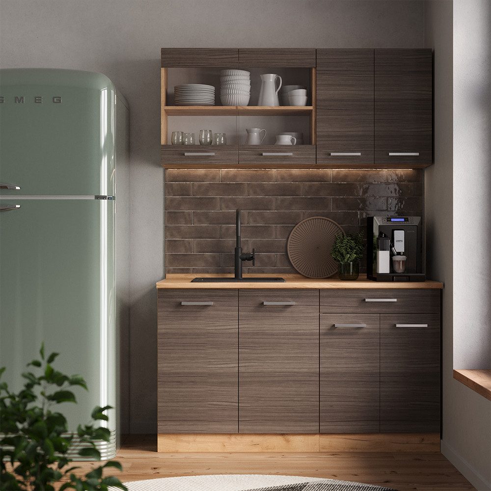 Vicco Hängeschrank R-Line, Edelgrau, 39.6 x 59 cm Möbelfront für den Hängeschrank (1-St)