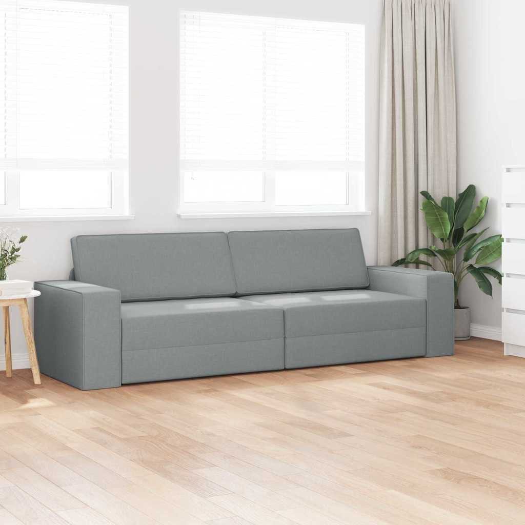 vidaXL Sofa Boden-Sofa-Bett Hellgrau 245 x günstig online kaufen