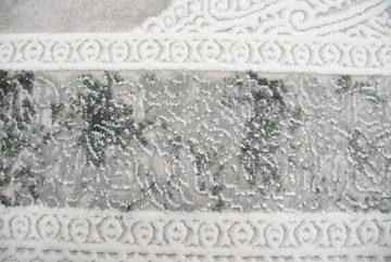 Wollteppich Designer und Moderner Teppich Wollteppich Ornamente in Grau Creme Beige, Teppich-Traum, rechteckig, Höhe: 12 mm, Wollteppich
